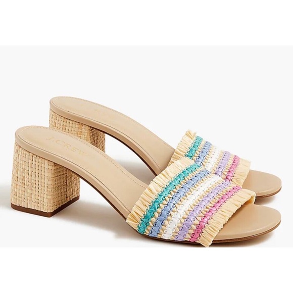 Jcrew Factory Raffia Slides 7 - Picture 1 of 4